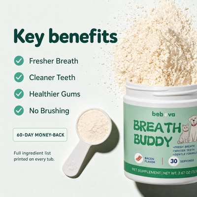 Bebova Breath Buddy Dog Dental Powder for Teeth Cleaning